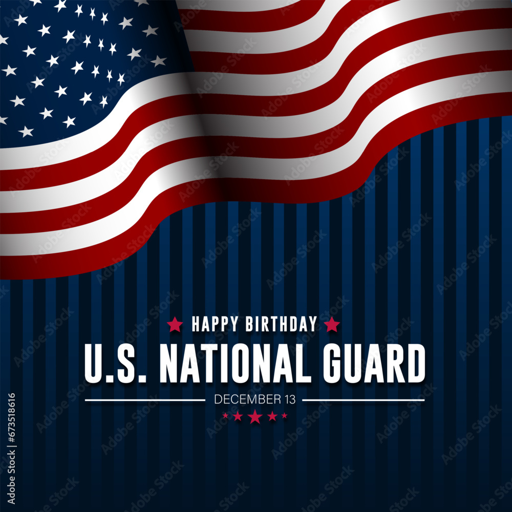 United States National Guard Birthday December 13 Background Vector Illustration United States National Guard Birthday December 13 Background Vector Illustration