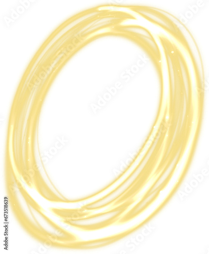 glowing golden ring line element