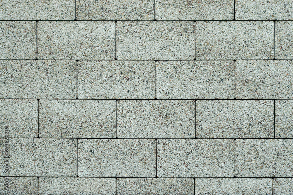 Obraz premium gray decorative paving slabs close up