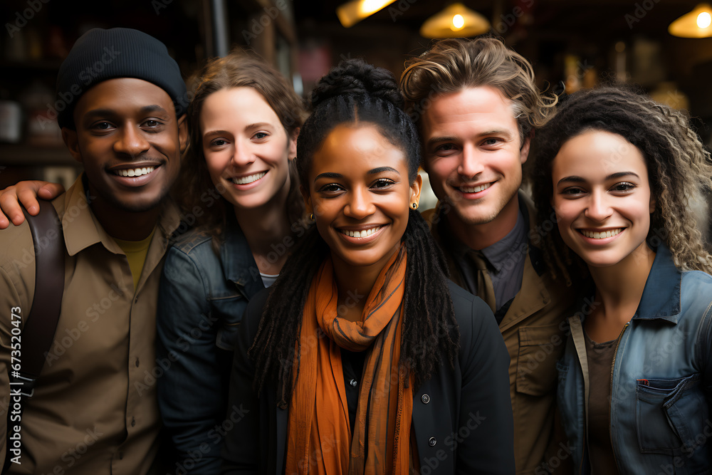 a group of people of different nationalities and smile a group of people of different nationalities and smile
