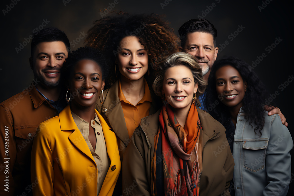 a group of people of different nationalities and smile a group of people of different nationalities and smile