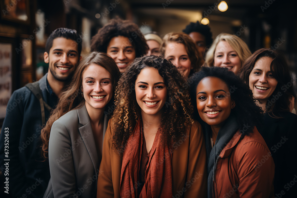 a group of people of different nationalities and smile a group of people of different nationalities and smile
