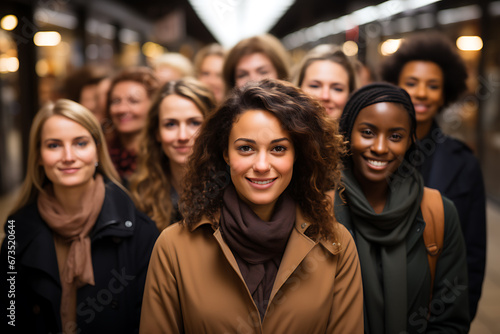 a group of people of different nationalities and smile