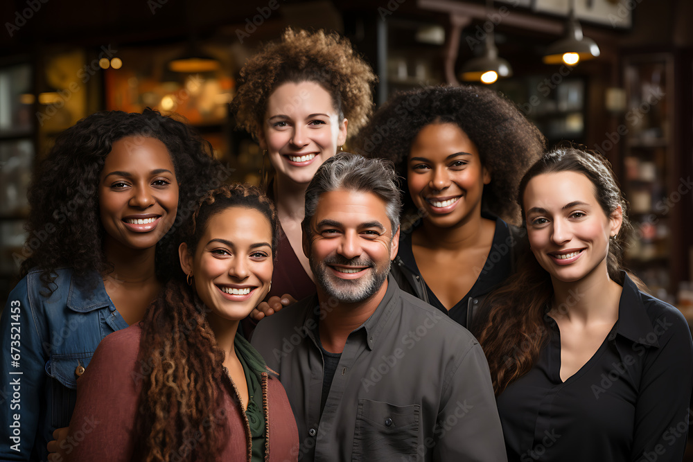 a group of people of different nationalities and smile