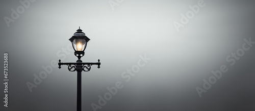Lamppost that is colored black