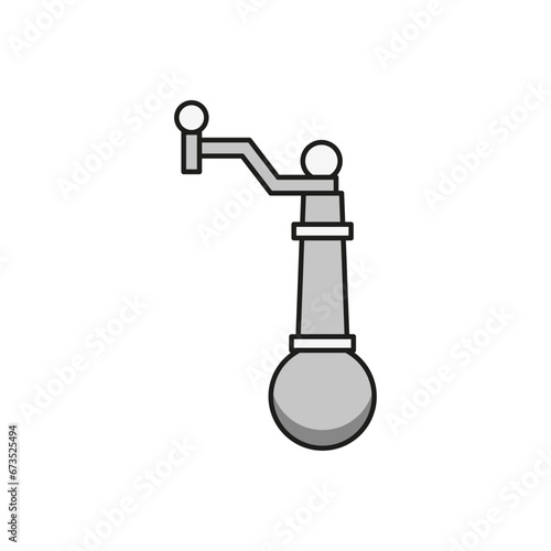 Hand grinder coffee illustration