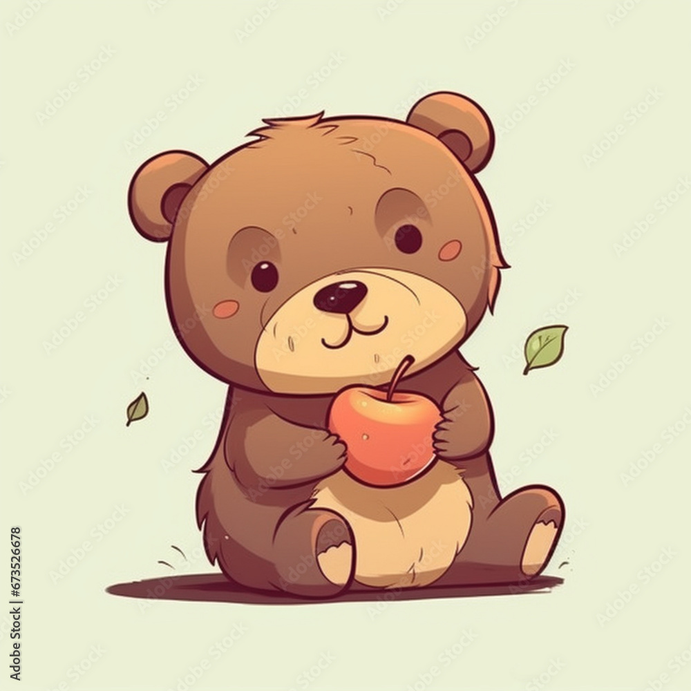 Obraz premium teddy bear with heart, made with generative AI