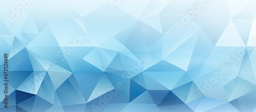 Illustration of a backdrop filled with light blue triangles and abstract geometric shapes