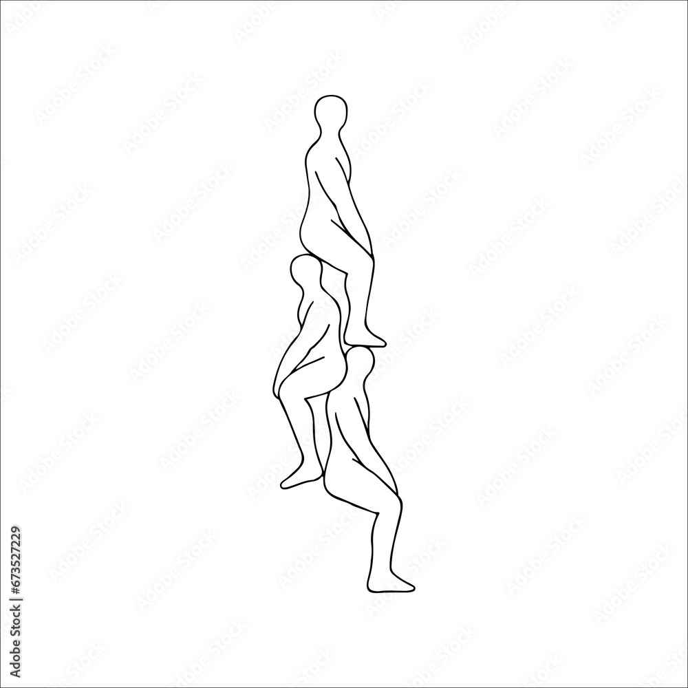 human sitting pose concept vector illustration human sitting pose concept vector illustration
