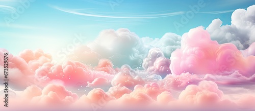 Pastel hued shades fill the sky displaying a combination of sunshine and clouds in the backdrop