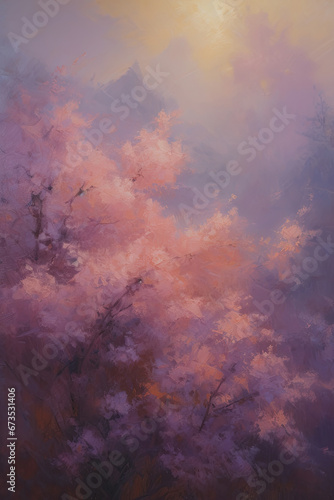 Expressive Purple oil painting background
