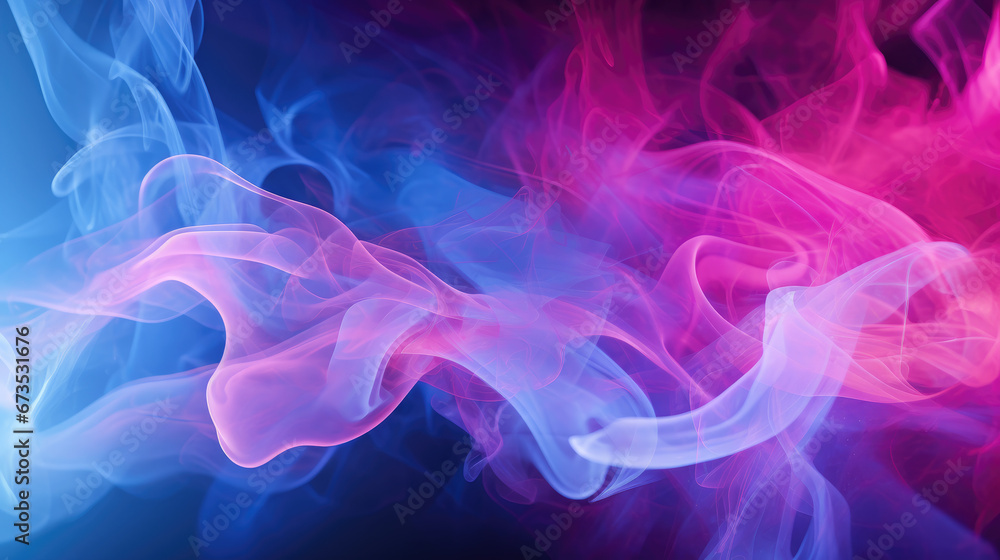 Obraz premium Colorful Neon Smoke Clouds Background