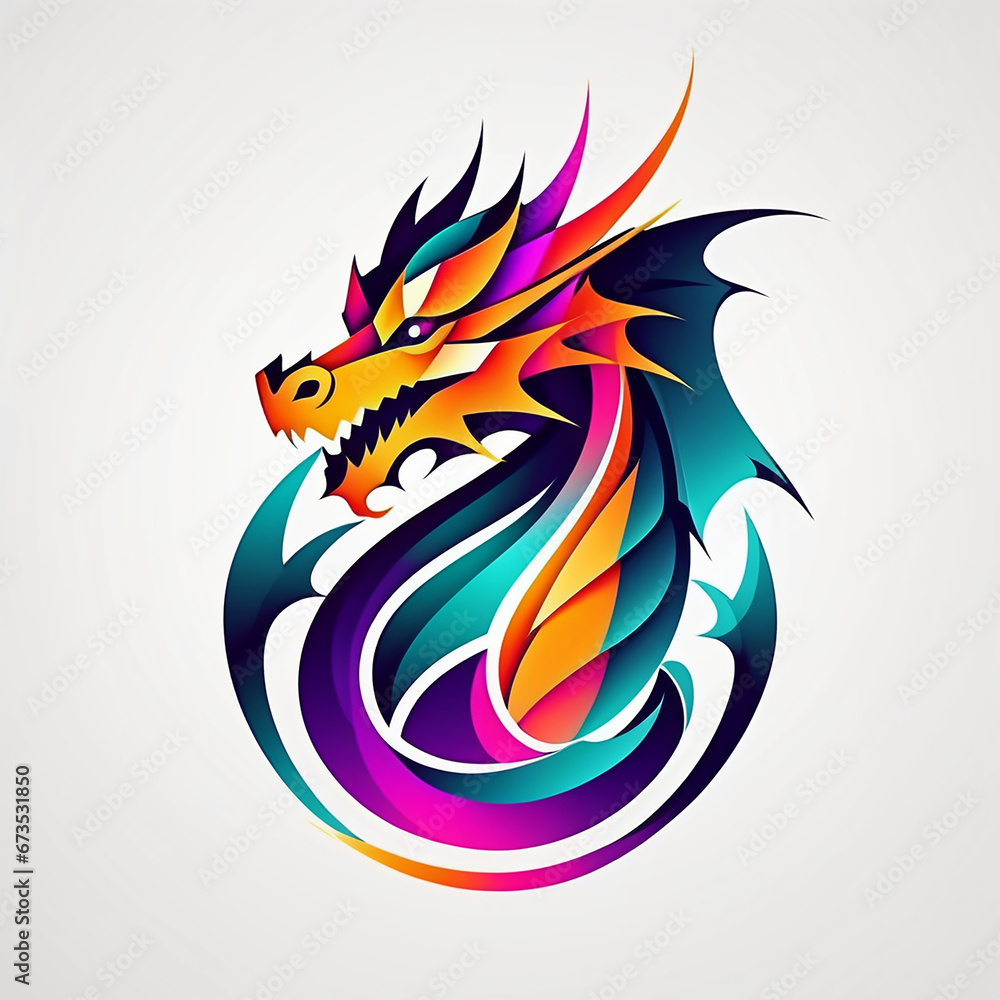 dragon character mascot e-sport logo design dragon character mascot e-sport logo design