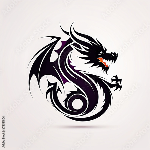 dragon character mascot e-sport logo design 