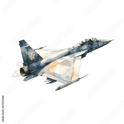 Watercolor Fighter Jets - 4000x4000px JPG photo