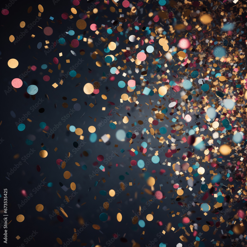 Naklejka premium Confetti graphic art background.
