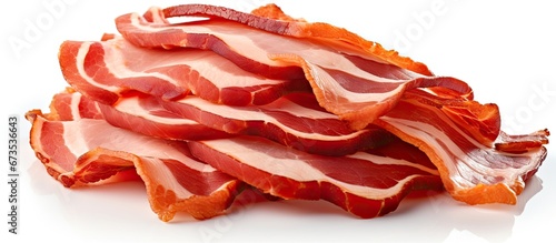 bacon that has been cut into thin pieces
