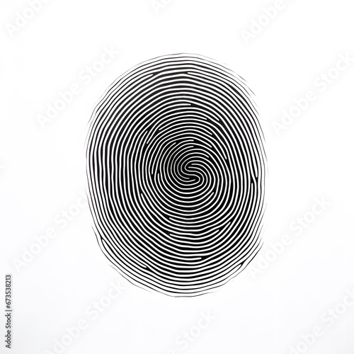 fingerprint on white background
