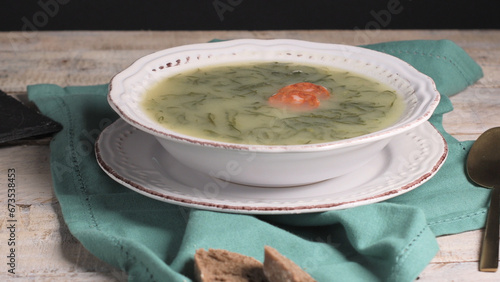 Caldo verde soup photo