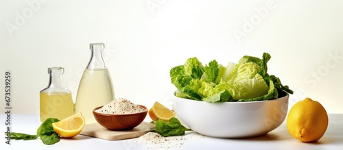 Observation of components for a tasty Caesar s salad