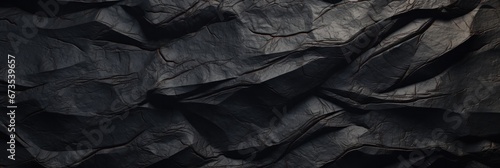 a close up of a dark surface, creased crinkled wrinkled, generative AI