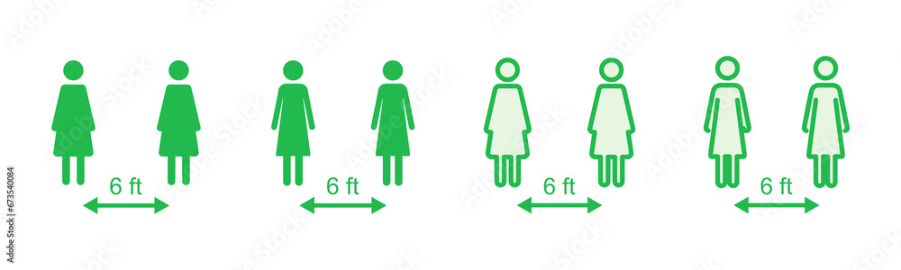 Social distancing icon set. social distance icon. self quarantine sign Social distancing icon set. social distance icon. self quarantine sign