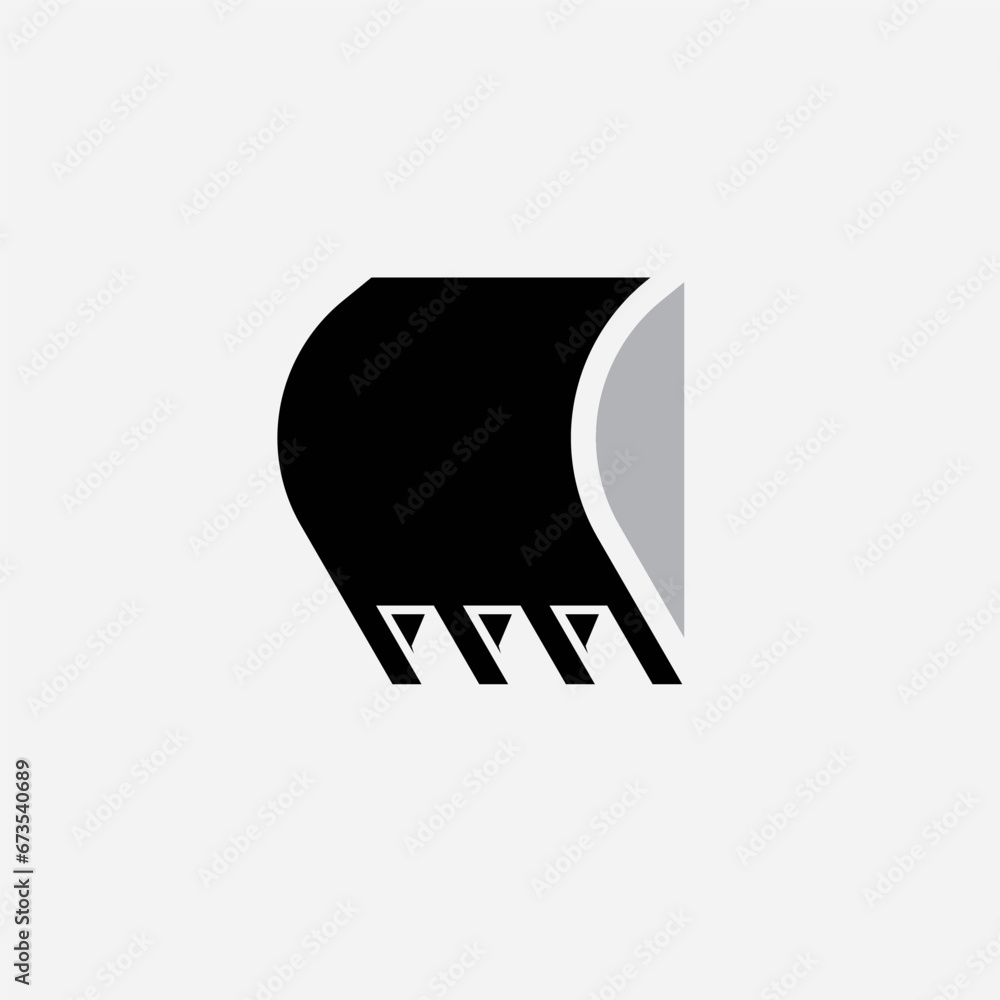 Excavator logo design illustration vector template Excavator logo design illustration vector template