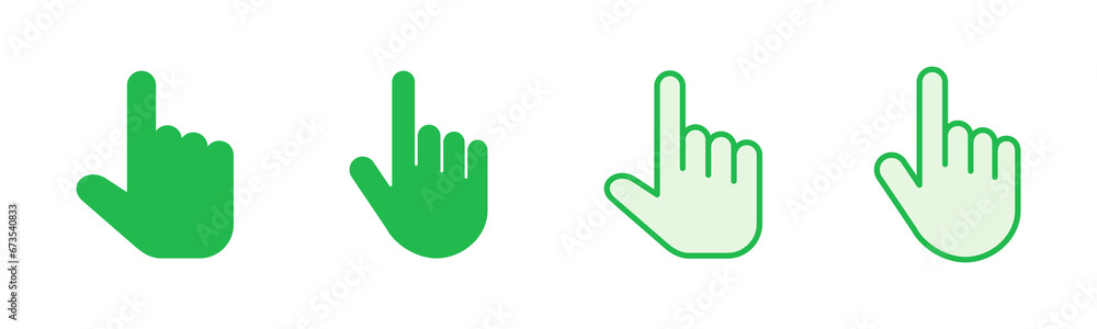 Hand cursor icon set. cursor icon vector. hand cursor icon click Hand cursor icon set. cursor icon vector. hand cursor icon click