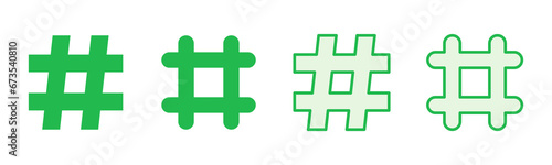 Hashtag icon set. hashtag symbol