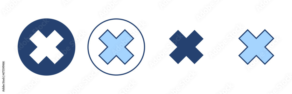 Fototapeta premium Close icon vector. Delete sign and symbol. cross sign