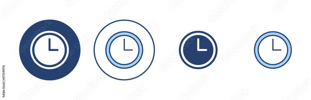 Clock icon vector. Time sign and symbol. watch icon Clock icon vector. Time sign and symbol. watch icon