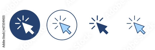 Click icon vector. pointer arrow sign and symbol. cursor icon