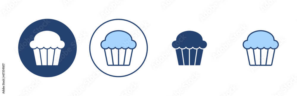 Cup cake icon vector. Cup cake sign and symbol Cup cake icon vector. Cup cake sign and symbol