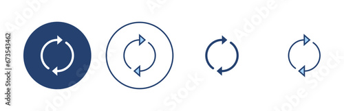 Refresh icon vector. Reload sign and symbol. Update icon.