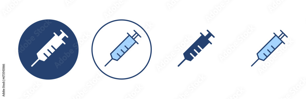 Syringe icon vector. injection sign and symbol.vaccine icon Syringe icon vector. injection sign and symbol.vaccine icon