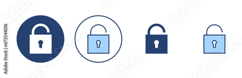 Unlock icon vector. Unlock sign and symbol. unlocked padlock icon