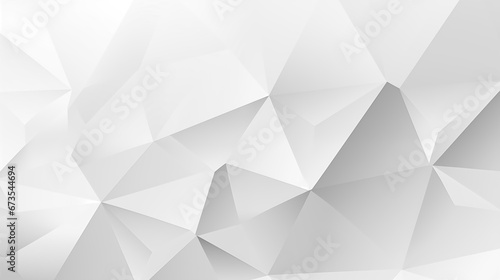 Abstract geometric white and gray color background, polygon, low poly pattern. 3D illustration. 