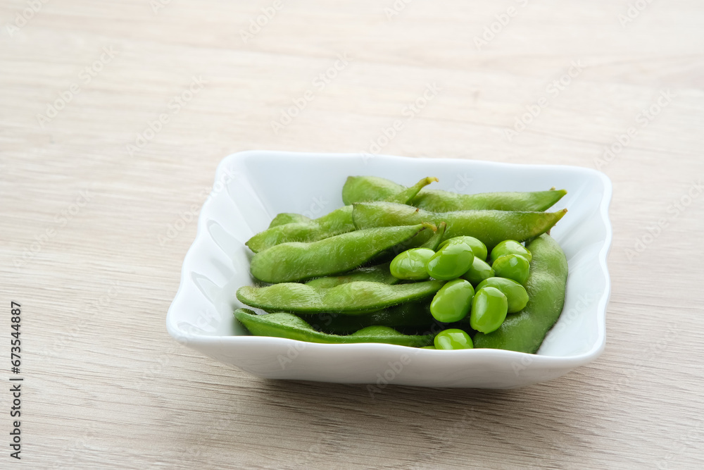 Edamame, fresh green soybeans
Edamame, fresh green soybeans