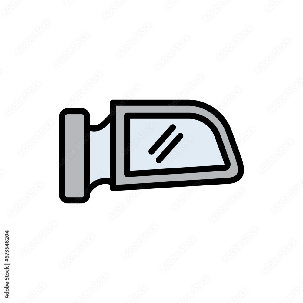 rear view icon flat design, car part vector illustration rear view icon flat design, car part vector illustration