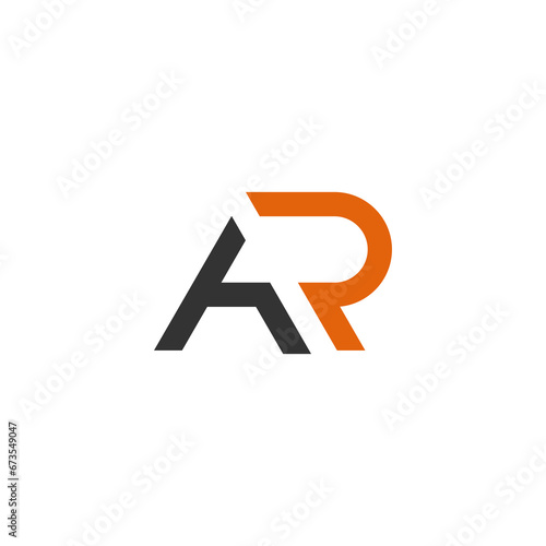 Initial letter AR simple logo Vector template. Simple AR Letter logo design