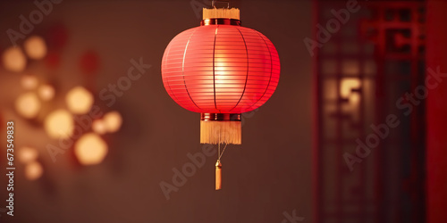 Chinese paper lantern, red, to celebrate the Chinese New Year