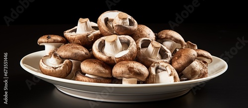 Plate with mushrooms