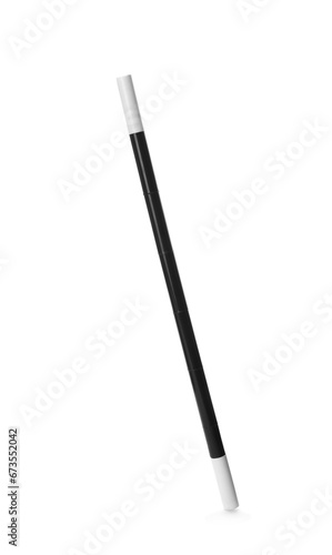 Beautiful black magic wand isolated on white