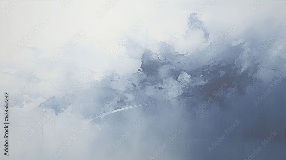 a painting of a white and blue sky. Expressive Indigo oil painting background a painting of a white and blue sky. Expressive Indigo oil painting background
