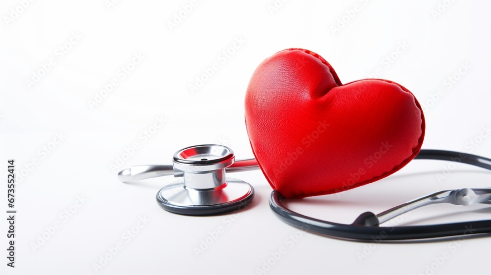 Medical stethoscope and heart on white background. Medical stethoscope and heart on white background.