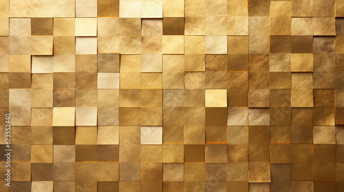 pattern with golden squares, mosaic