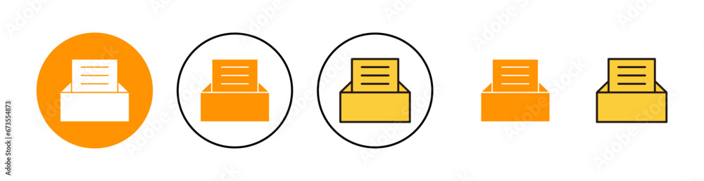 Archive folders icon set for web and mobile app. Document vector icon. Archive storage icon. - obrazy, fototapety, plakaty 