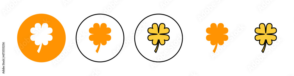 Clover icon set for web and mobile app. clover sign and symbol. four leaf clover icon. Clover icon set for web and mobile app. clover sign and symbol. four leaf clover icon.