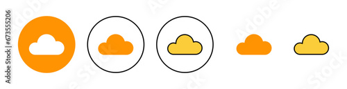 Cloud icon set for web and mobile app. cloud sign and symbol
