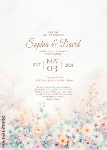 Wedding invitation template